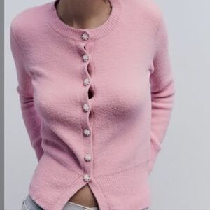 Zara Pink Crew Neck Sweater